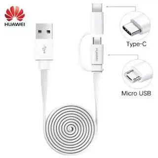 Pechincha! Cabo USB Huawei 2 em 1 de 1.5m só 0,91€