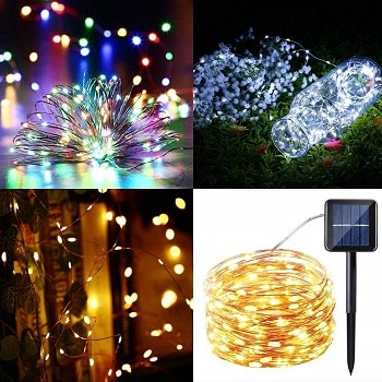 Luzes solar com 100 LED
