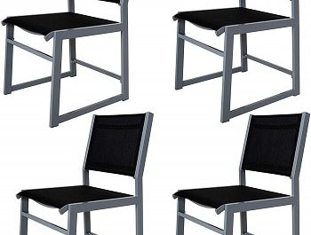 jogo de 4 cadeiras em aluminio