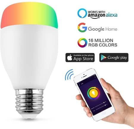 Lampada inteligente rgbw com app