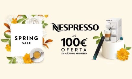 Nespresso oferta 100€ na compra de uma maquina de café