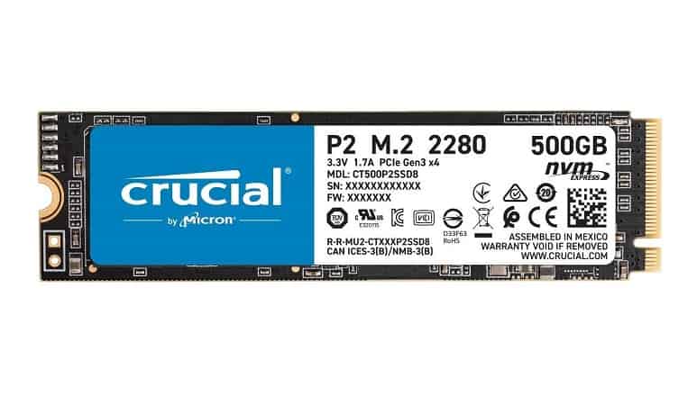 SSD M.2 CRUCIAL de 500 GB
