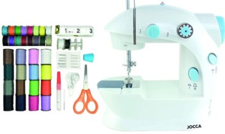 JOCCA - Máquina de costura portátil com 48 acessórios Kit de costura