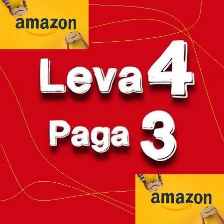 Leva 4 paga 3 promoção Amazon
