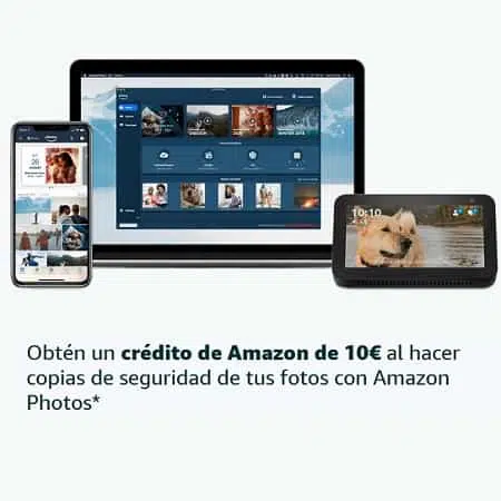 Crédito de 10€ Amazon usando Amazon Fotos