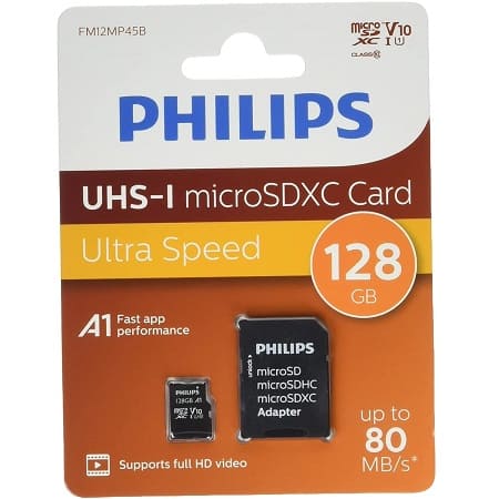 Philips Micro SDXC de 128GB Class 10 Incl. Adapter desde AMAZON por 15,59€