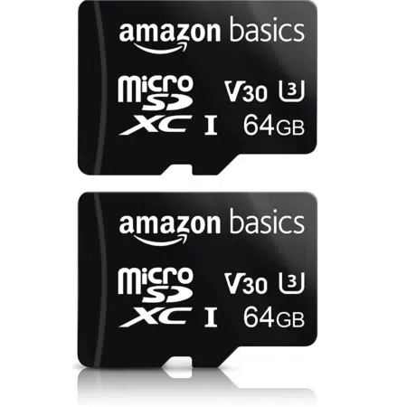 MicroSD Amazon Basics A2, U3 100 MBs de 64 GB + Cartão SD