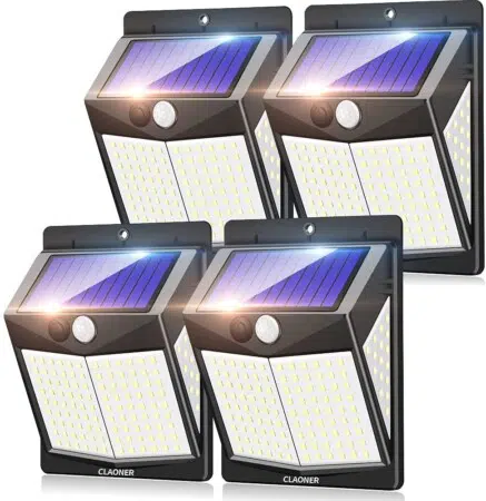 Pack de 4 Luzes Solares Exterior 140 LED