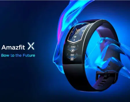 Amazfit X Versão Global Com Ecrã Curvo Amoled de 2,7″ e corpo em titânio
