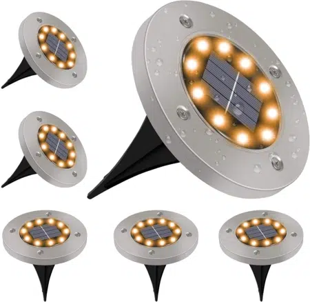 Pack de 6 Luzes solares exterior de 10 LEDs