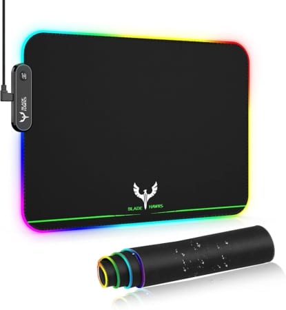 Base Para Rato 9 RGB Gaming Mouse Pad (35,5 x 25,5cm) desde Amazon por 8€