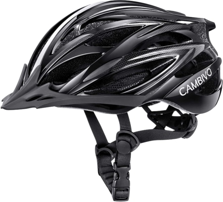 Capacete bicicleta Unisexo, ajustável , com viseira removível e tiras refletoras por 11,49€