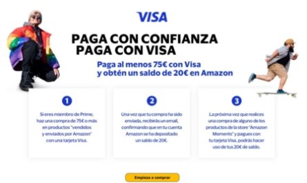 Promoção Amazon! Paga 75€ com Visa e recebe 20€ de volta