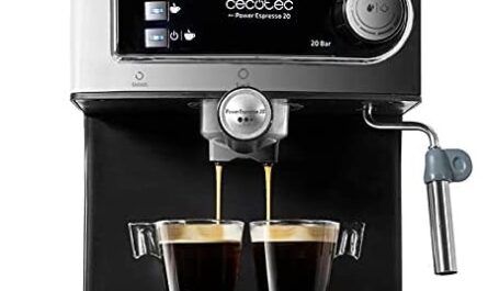 Máquina de café Cecotec Power Espresso 20, 850 W, 20 Bar, Manómetro, Tanque de 1,5 L
