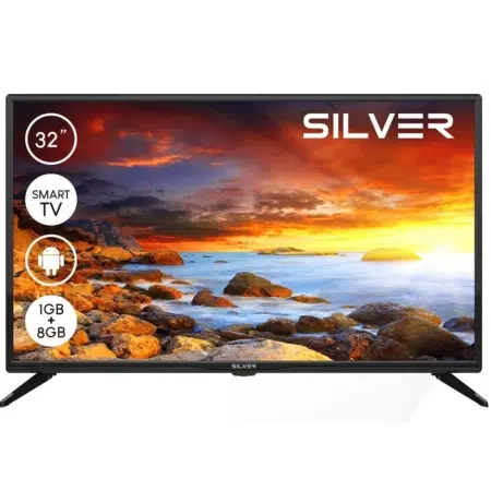 TV LED SILVER 32 polegadas HD Ready Smart TV Android
