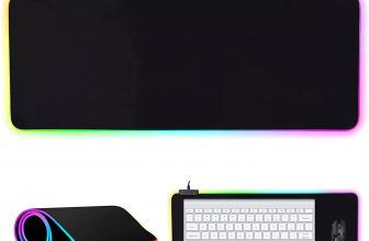 Tapete XXL para teclado e rato, tapete RGB, com conector USB, tamanho 800 x 300 x 4 mm