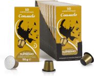 Consuelo Cápsulas de Espresso Compatíveis Nespresso 100 cápsulas (10x10) - Versão NOVA e melhorada