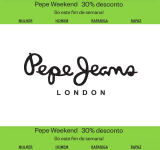 Pepe Weekend 30% desconto só este fim de semana