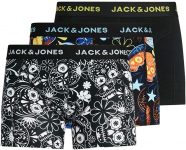 Jack & Jones Pack de 3 JACJAMES Trunks Boxer Shorts Stretch Underwear (S, M , L, XL e XXL)