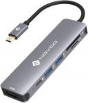 Hub USB C, adaptador USB C 6 em 1, PD de 100 W, 4K HDMI, 2 USB 3.0, leitor de cartões SD/TF
