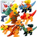 6 peças Brinquedos dinossauro com aparafusadeira elétrica