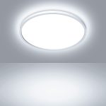 Plafon teto Luz LED 5000 K, candeeiros redondos modernos, (18W=100W) 2400 LM IP44
