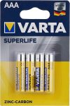 Pilhas recarregareis VARTA Superlife AAA / R03 com 1,5 V, capacidade 800 mAh, 4 unidades