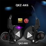 Fones de ouvido dinâmico QKZ AK6, com fios "tipo monitor"