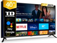 TD Systems - Prime40C14S Smart TV 40 polegadas Android 11, Google Official Assistant