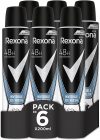 Rexona Invisível desodorizante aerossol antiderrapante para homem ice fresh 200 ml, conjunto de 6