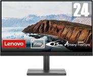 Lenovo L24e-30 Monitor Gaming FullHD de 23,8" (VA, 75Hz, 4 ms, HDMI, VGA, FreeSync, suporte para telefone) ajuste de inclinação