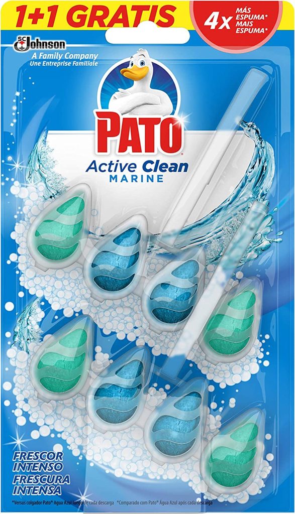 Active Clean Bloco sanitário Pato® perfuma e desinfeta, aroma Marinho