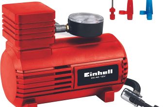 Einhell CC-AC 12 V - Compressor de ar para carro, 18 bar, 3 adaptadores, cabo de 2,90 m para isqueiro de 12 V