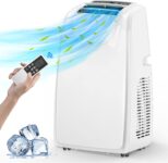 Ar condicionado 12000BTU móvel 4 em 1, refrigeração, ventilação, desumidificação e aquecimento