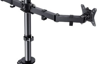 ErGear Suporte para 2 monitores de 13 - 32 polegadas, inclinação ajustável ± 85º/rotação 180º/360º/