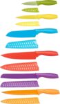 Amazon Basics - Conjunto de facas coloridas, 12 peças