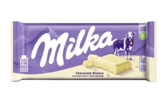 Milka Tablete de chocolate branco dos Alpes 100g por 1€