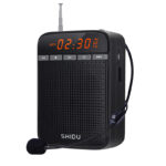 Amplificador de voz de 10W com gravação de som microfone e FM radio