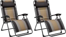 Conjunto de 2 cadeiras acolchoadas gravidade zero - pretas