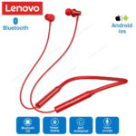 Lenovo HE05 bluetooth 5.0 fones de ouvido magnéticos sem fios ipx5 à prova água