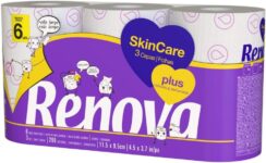 Renova Skin Care Plus papel higiénico decorado perfumado - 6 rolos