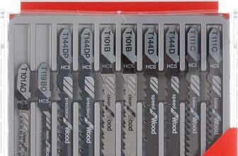 Bosch Professional Set com 10 lâminas de serra de recortes para madeira haste em T