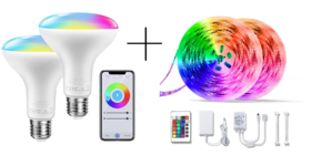 Promoção Amazon lampadas RGB mais fita RGB