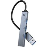 Adaptador USB 3.0 4 portas Hub, 4 em 1 hub USB 3.0