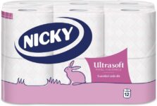 Nicky Ultrasoft Papel higiénico 12 rolos, 140 folhas 2 camadas