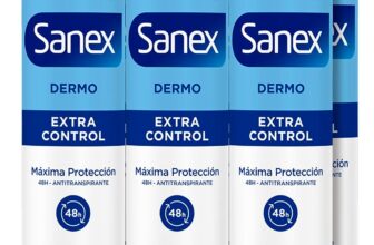 Sanex Dermo Extra control, desodorizante unisexo, pack 6x200ml