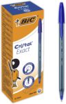 BIC Cristal Exact canetas escolares, ponta fina (0,7 mm), azul, caixa de 20 unidades.