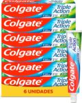 Colgate Ação tripla, pasta de dentes com fluor, proteção anticárie, 6 x 75 ml