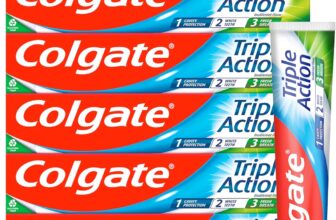 Colgate Ação tripla, pasta de dentes com fluor, proteção anticárie, 6 x 75 ml