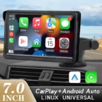 Ecrã de 7″ com CarPlay, Android Auto e MirrorLink